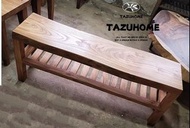 老榆木原生態handmade創意自然長凳，可做換鞋凳，餐凳，茶几，簡約電視櫃 呎吋可以訂做 100x26x45cm