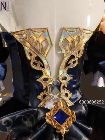 Genshin Impact Game Navia Cosplay Costume Dress Uniform Wig Fontaine Spina Di Rosula Hat Clorinde Ha