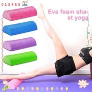 CLEVER Yoga Pilates Roller, Half Round Blue Purple Pink Green EVA Massage Foam Roller,  EVA Massage 