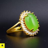 CINCIN BATU EMAS  375 / 18K Hijau