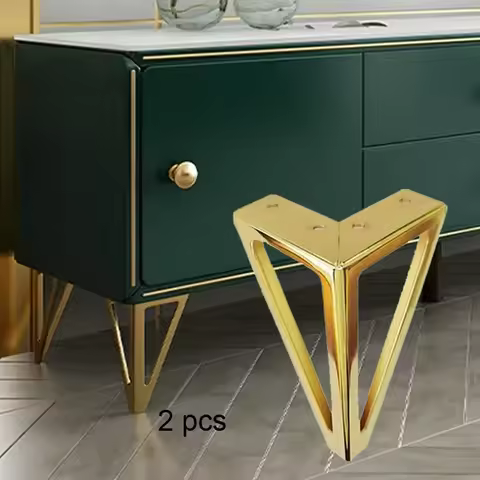 2pcs Feet Replacement Cabinet Dresser Furniture Legs Heavy Duty Metal Furniture Feet Sofa Cabinet Ta