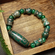 New Fashion Elegant Dzi Bead Agate Bracelet-Unique Vase Dzi Bead Bracelet Pattern and Red Agate Brac