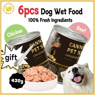 Dog Food 6PCS Pet Dog Wet Treats For Dog Wet Food Of Can Beef Nugget Chicken Nugget Gravy Can