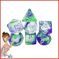 Polyhedral Set Game Desk Toys 7X Board Games Acrylic Family Game Polyhedral Party for Gathering Game