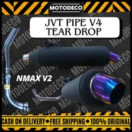 JVT PIPE V4 FOR NMAX V2 / Aerox v2  35-38mm SHARK TIP / TEAR DROP