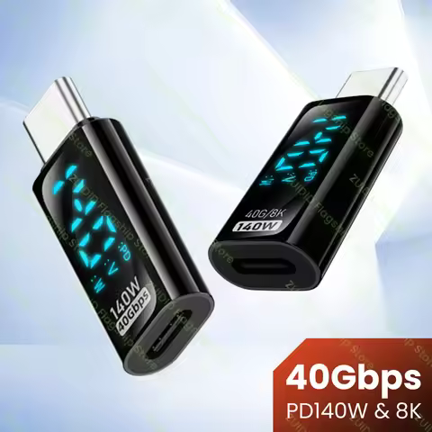 Transparent LED Display USB4.0 40Gbps Type C to C OTG Adapter 8K@60Hz PD140W 5A Fast Charging Cable 
