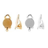JN 50xClip on Earring Converter Flat Round Earring Tray for DIY  Pierced Earring