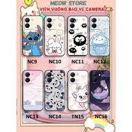 Vivo Y36 / Y78 / Y78 5G TPU phone case with square border printed with stitch cartoon.. lovely and c