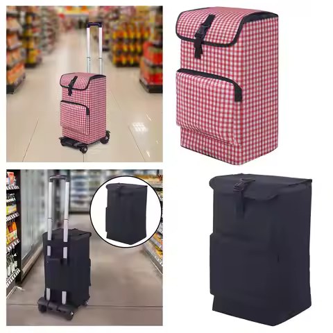 Folding Shopping Cart Bag Waterproof Oxford Cloth Hand Cart Replacement Bag for Home Kitchen Superma
