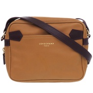 Longchamp 駝色和棕色皮革單肩包 0602 [二手] 狀況極佳