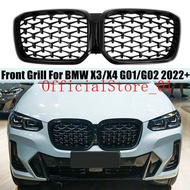 BMW X3 X4 G01 G02 LCI 2022-2024 FACELIFT DIAMOND GRILL BLACK IWIB