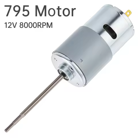 795 Ship Model DC Motor 8000RPM 12V Long Shaft High Torque Motor for Bait Boat / Ship Model / Blende