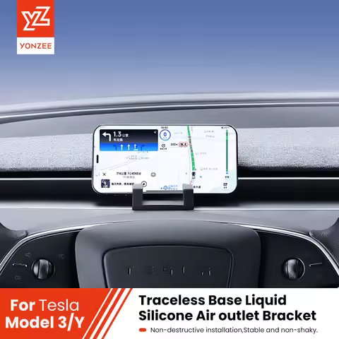 YZ For Tesla Model 3 Y Highland Juniper Car Phone Holder Air Vent Clip Mobile Cell Phone Stand In Ca