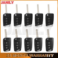 HZY 10 X Flip Remote Key Cover Housing For VW Golf MK7 Touran Polo For Seat MQB Smart Car Key Shell 