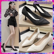 Women Matte Black Stilettos OL Professional Work Shoes Fashion Single Shoes