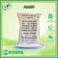 Soda flakes NaOH 99%, Sun Soda used in wastewater treatment, paper and fabric industry. 25kg bag