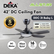 DEKA DDC 31 BABY L LED 5 Blades 42" Decorative Ceiling Fan Baby Fan With Remote Control 18W LED (42"