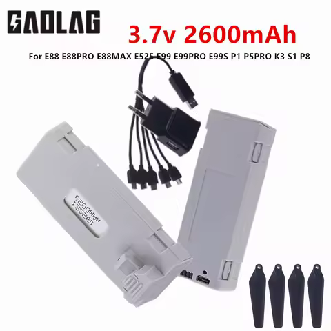 Original Rechargeable 3.7V 2600mAh Li-po Battery For RC Drone E88 E88PRO E525 E99 P1 F185 F195 E100 