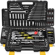 46pcs Socket Ratchet Car Repair Tool Wrench Set Head Ratchet Pawl Socket Spanner Screwdriver Profess