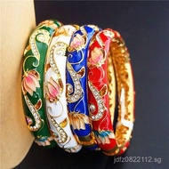 Birthday Fine Women's Accessories Friend Mom Authentic Old Beijing Enamel Hollow Cloisonné Bracelet 