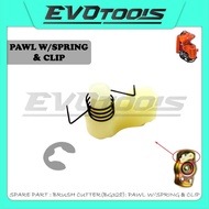 SPARE PART (BG328) : STARTER PAWL W/SPRING & CLIP BRUSH CUTTER/MESIN RUMPUT STARTER PAWL/RECOIL STAR