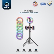 RGB MJ33 LED Ring Light with Stand for Live Streaming
