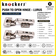 Push To Open Knockers Hinge Straight PTO-01Original Cabinet Hinge Without Handle - Straight Hinge 田 