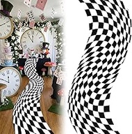 Tinideya Black & White Party Decoration 118 x 39 Aisle Runner Carpet for Wonderland Decorations Baby