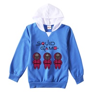 [In Stock] squid game Girl's Anime Fashion Cotton Blend Cartoon Long Sleeves Kids Clothing Children Hoodies Boys Girls Hoodies Autumn