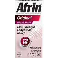 Afrin Original Nasal Spray - Fast, Powerful Congestion Relief - 12 Hour Relief - Maximum Strength - 