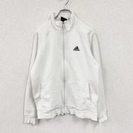 adidas運動外套/球衣，白色，M碼，古著。