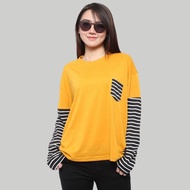 Monellina IZUNA Oversized T-Shirt Long Sleeve StripedWanita
