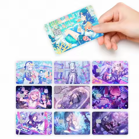 PJSK Project Sekai Colorful Stage Nightcord 4pcs Credit Card Skin Stickers Suitable for Bank Transit