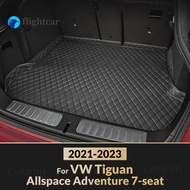 Lutehil Car Trunk Mat For Volkswagen VW Tiguan L（Allspace）7-Seat 2021 2022 2023 Custom Cargo Liner B