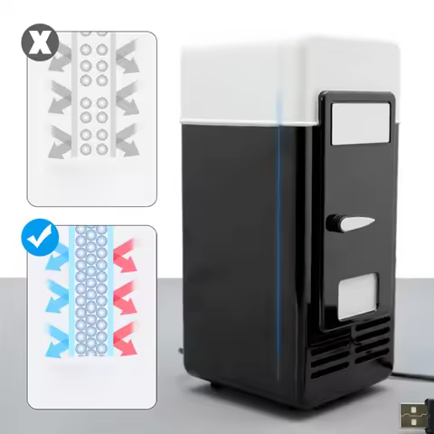 Portable 5V Desktop USB Electric Refrigerator Multi-functional Classic Practical Mini Car Beverage C