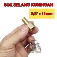 Sok Hose 3/8" x 3/8" inch Brass Hose Connection DRAT IN 3/8 inch Hose 11mm SOK Hose 16mm x 11mm IN DIM