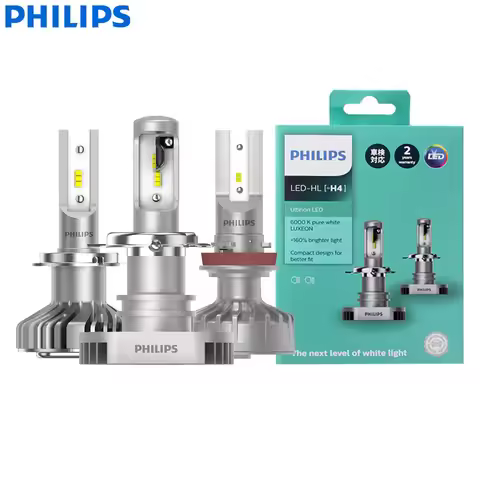 Philips LED H1 H4 H7 H8 H11 H16 HB3 HB4 Ultinon LED 6000K Cool White Headlight +160% Bright Car Fog 