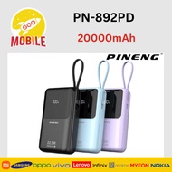 [3C CERTIFIED] Pineng PN-892 PD (20000mAh) PD 22.5W, Built in Dual-Cable, Digital Display, fast-char