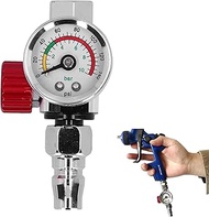 Paint Spray Gun Air Adjuster Spray Gun Air Pressure Regulator G1/4 Inch Thread 0-140PSI Spray Paint 