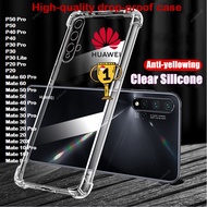 Huawei Anti Shock Case P20 Pro P30 Lite P40 P50 P50 Pro  Mate 9 Mate 10 Pro Mate 20 Mate 60 40 50 Pro Transparent Cover