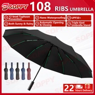 SOPPY 108/84/60/8Ribs Automatic Umbrella Windproof Anti-UV Sunscreen Large Umbrella Folding Sunshade