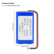 7.4V 18650 Lithium Battery Pack 1S 3000mAh Fishi ng LED Ligh