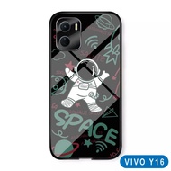 HP [A14] Vivo Y16 Glitter Glass Softcase / Case Vivo Y16hp Vivo Y16 Mobile Phone Case/ Vivo Y16 Case