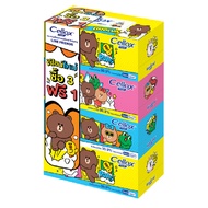 กระดาษเช็ดหน้า Cellox Purify LINE FRIENDS Box  3 แถม 1 