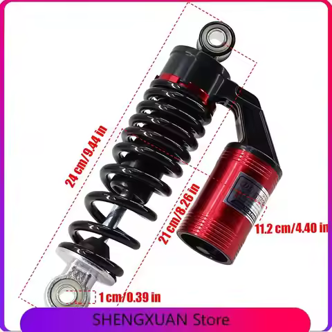 210mm Rear Shock Absorber With Decorative Airbag Universal Suspension Damping Spring for Electric Sc