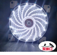 全城熱賣 - 15燈機箱風扇 12cm發光流光台式機電腦主機散熱風扇靜音機箱風扇（15燈白色流光風扇）