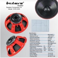 Speaker Komponen BETAVO B18 V400 /B18V400 Original18 inch