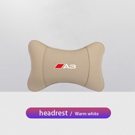 1Pcs Car Headrest Embroideryed Emblem Seat Neck Pillow For Audi Sline A3 A4 A5 A6 A7 A1 A2 A8 Q1 Q2
