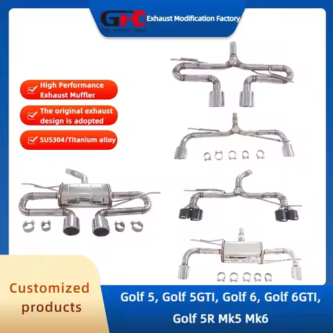 Exhaust Pipe for Golf 5, Golf 5GTI, Golf 6, Golf 6GTI, Golf 5R Mk5 Mk6 High-Performance Stainless St
