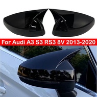 For Audi A3 S3 RS3 8V 2013-2020 Car Rearview Side Mirror Cover Wing Cap Sticker Exterior Door Rear View Case Trim Carbon Fiber